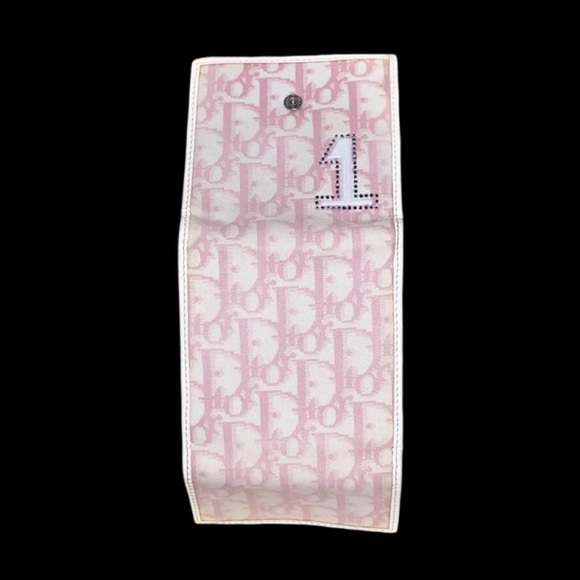 Vintage Dior Pink Monogram Logo Wallet John Galliano - Picture 3 of 16